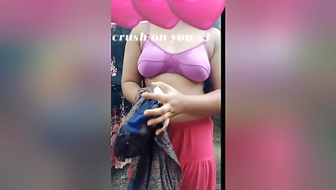 Hot Sexy Indian Girl Is Bathing In The Bathroom And Showing Her Cute Nude Body And Boos. Shower Scene Of A Erotic Horny