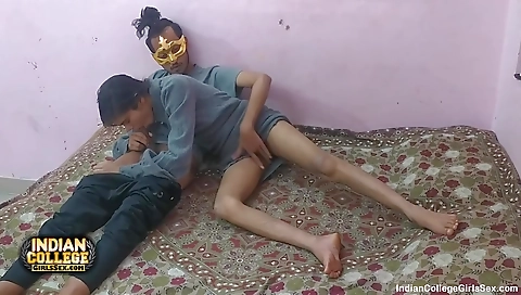 Indian Skinny College Girl Deepthroat Blowjob With Intense Orgasm Pussy Fucking
