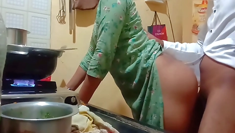 Indian Hot Wife Got Fucked While Cooking In Kitchen