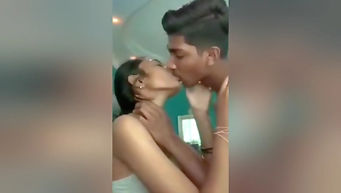 Cute Tamil Girl Boobs Pressing And Kissing