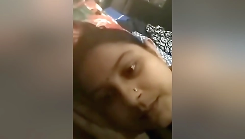 Shy Desi Bhabhi Selfie Topless Video