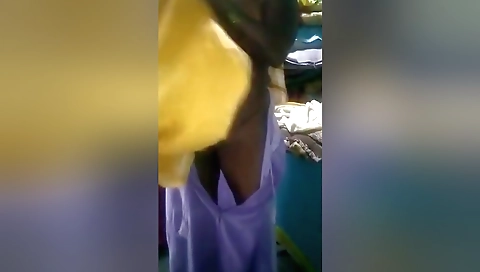 Telugu Bhabhi Changing Saree
