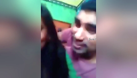 Desi Indian Couple Kissing