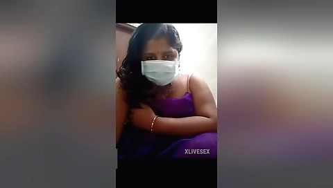 Telangana Telgu Married Aunty Show His Nature Boobs