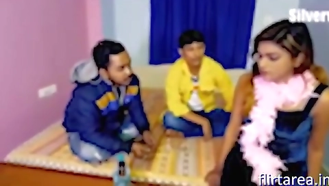 Bhai Ki Girlfriend Ko Sath Me Milkar Choda