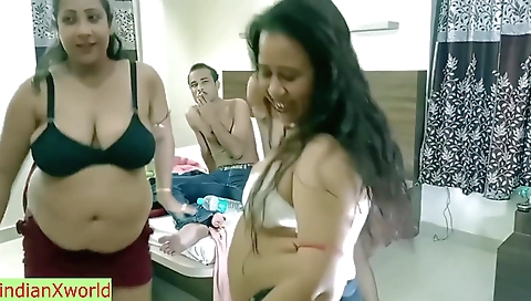Indian Wife Swapping Party! Amazing Xxx Uncut Hot Foursome Sex! With Special Moment