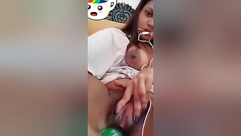 Super Horny Bangla Girl Masturbating With Bottle