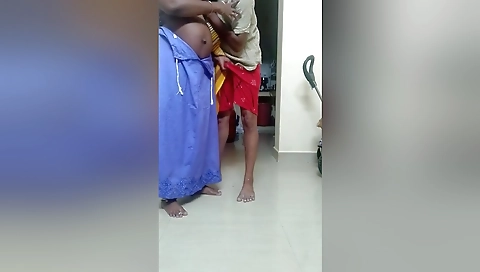 Aunty With Watercan Boy Romance 2