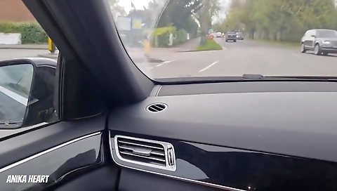 Uber Driver Pulled My Panties Down And Made Me Cum Finguring Me While Driving