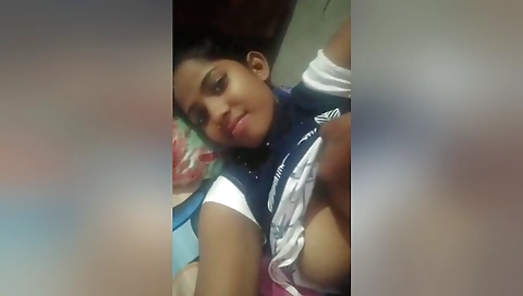 Today Exclusive- Cute Desi Girl Blowjob And Showing Her Boobs 2