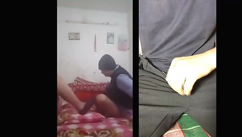 Stepaunty Self Record Sex Video Porn Reaction // Punjabi Couple Punjabi Language Hindi Audio