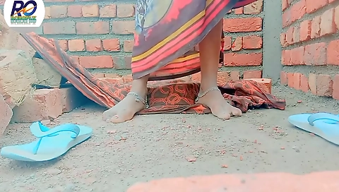Desi Village Bhabhi First Time Two Brinjal Quenches Pussys Thirst Clair Finger Fucked In Hindi Voice