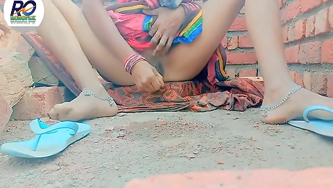 Desi Village Bhabhi First Time Two Brinjal Quenches Pussys Thirst Clair Finger Fucked In Hindi Voice