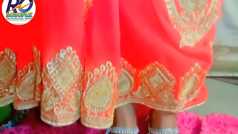 Indian Village Karvachauth Ke Nainaweli Dulhan Saree Show Finger 3 (today