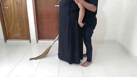I Fucked Her While The Muslim Stepmother Was Sweeping The House - Indian Desi Sex