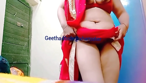Geetha Masturbating And Rubbing Her Pussy With Hot Audio In Telugu