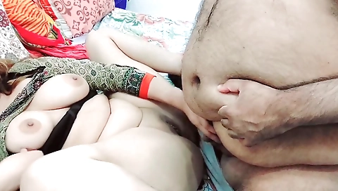 Desi Catches Stepson Masturbating On Her Bra Panty Than Helping Him To Cum With Hindi Voice